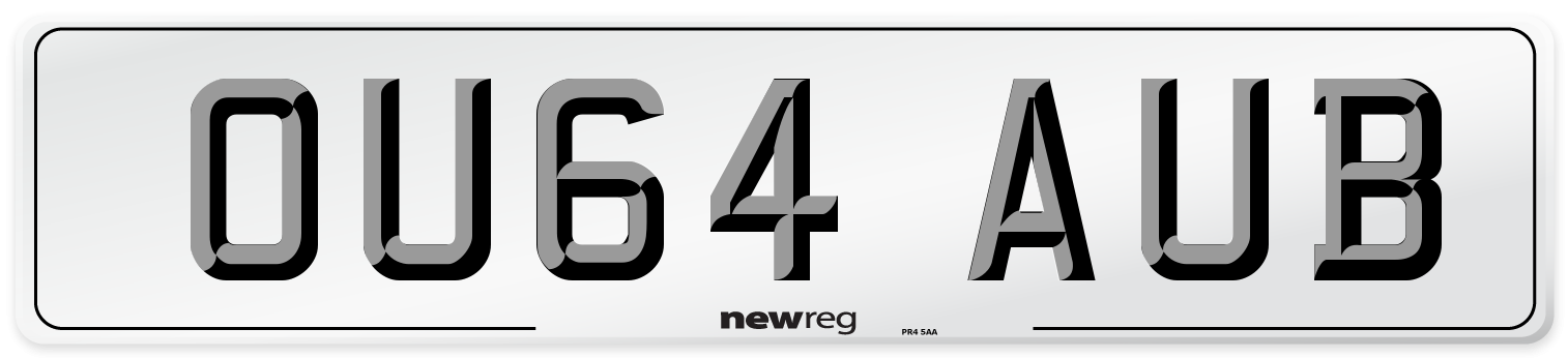 OU64 AUB Number Plate from New Reg